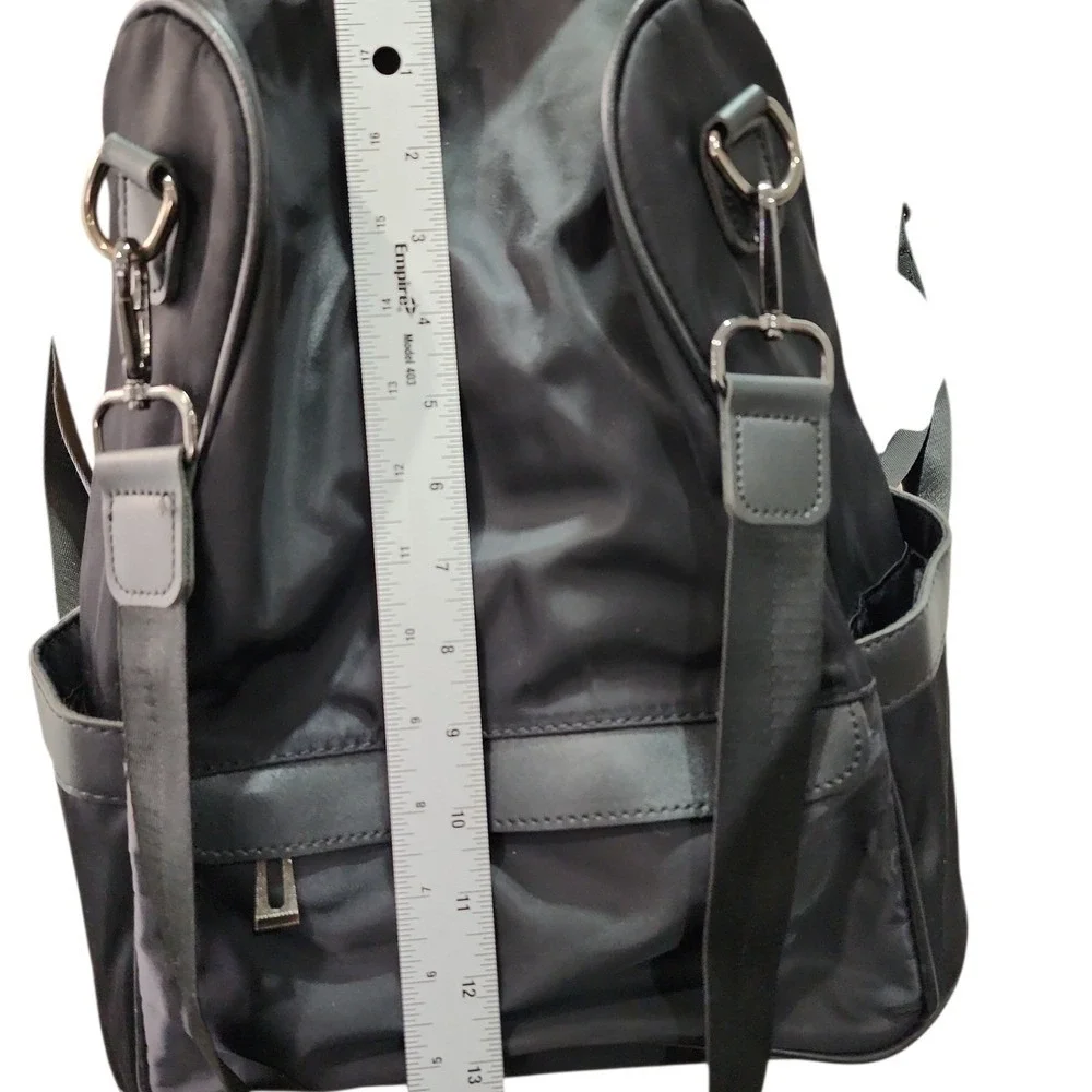 Cheruty Convertible Backpack Women Medium Black Nylon Travel Commuter Bag